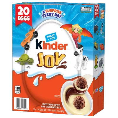Kinder Joy Eggs Made In USA 1/20ct NET WT .7oz