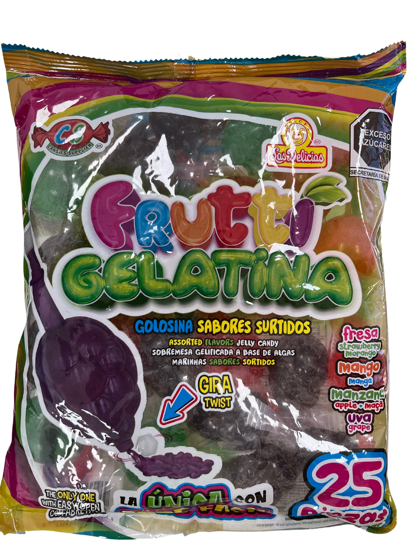 DELICIAS FRUTTI GELATINA 1/25PZ