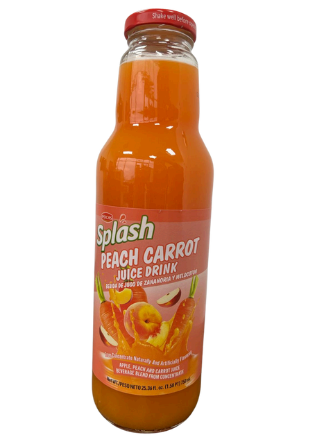 POCAS SPLASH APPLE CARROT JUICE DRINK (PEACH) 8/750 ml