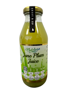 ORGANIC NATURAL PLUM FRUIT JUICE 12/350 ML GLASS