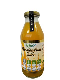 ORGANIC NATURAL PASSION FRUIT JUICE 12/350 ML GLASS