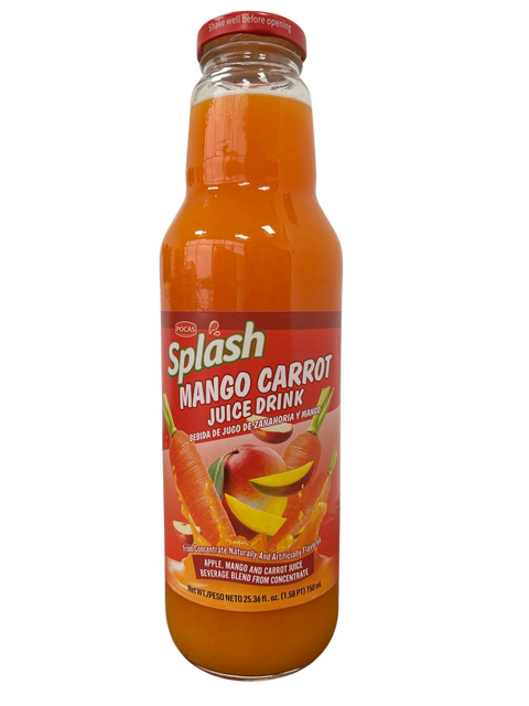 POCAS SPLASH APPLE CARROT JUICE DRINK (MANGO) 8/750ml