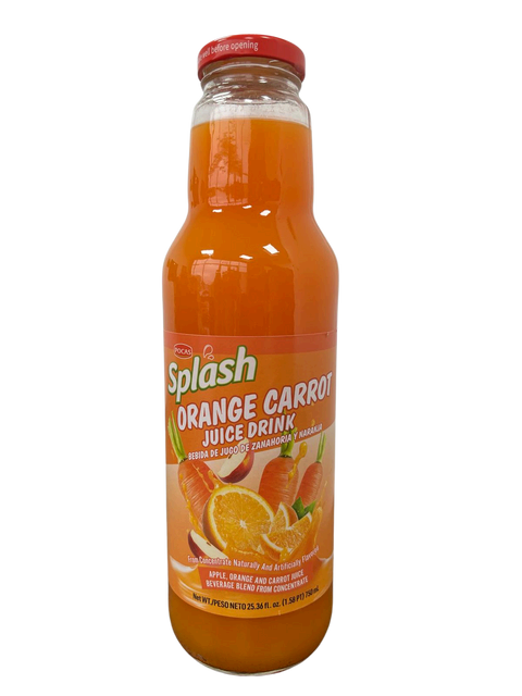 Pocas Splash Apple Carrot Juice Drink (Orange) 8/750ml