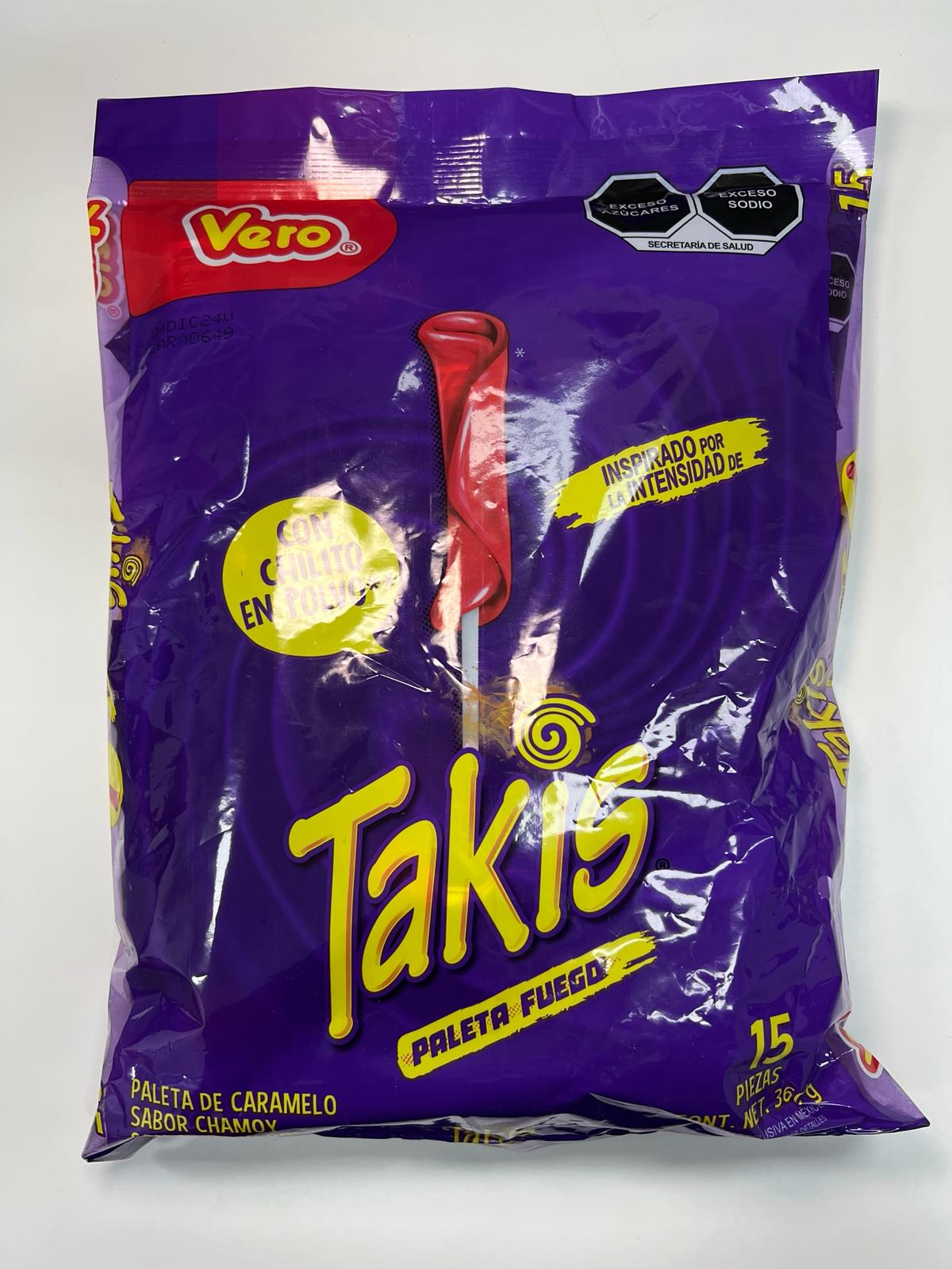 TAKIS PALETA FUEGO 16*15