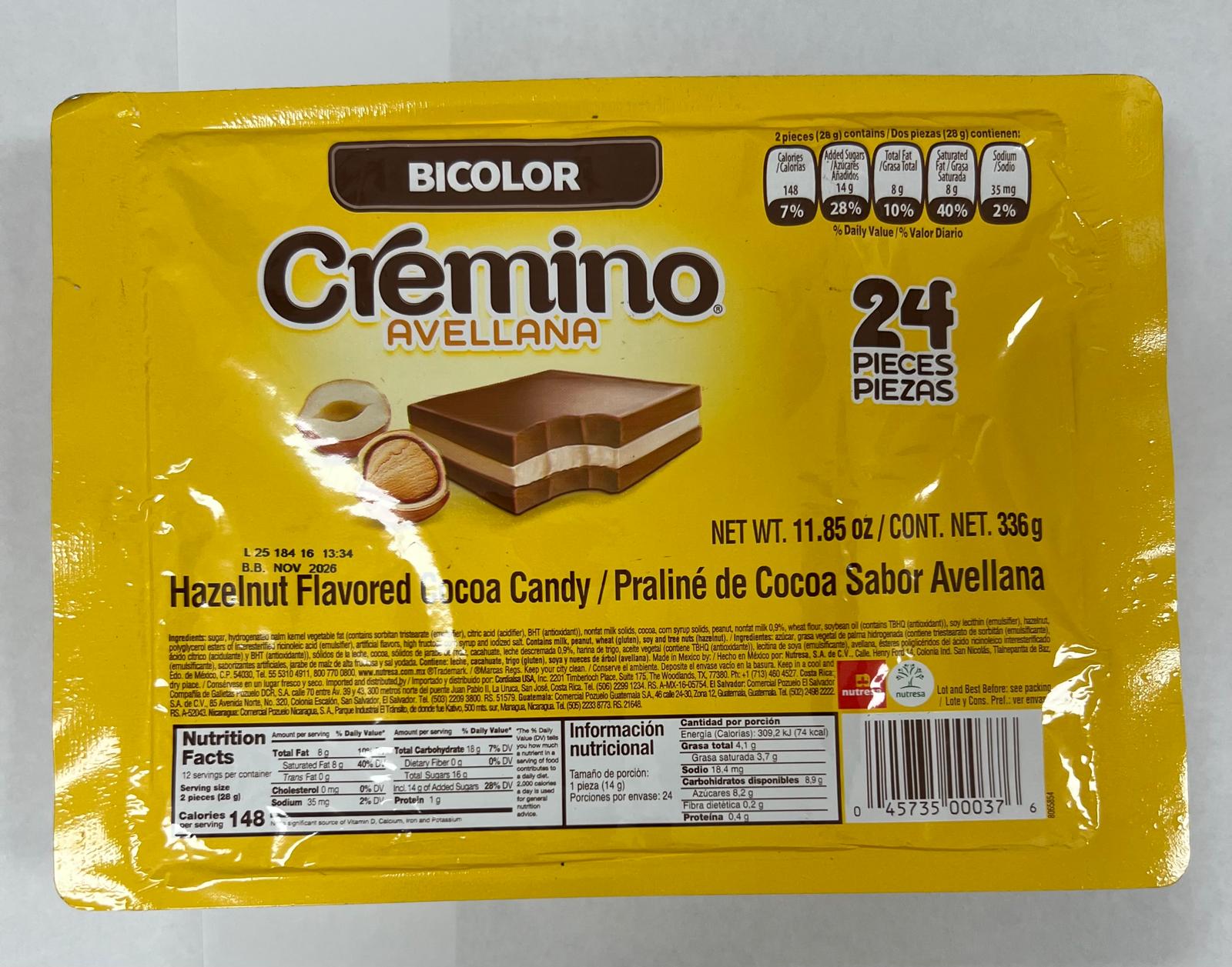 Nutresa Cremino Negro y Blanco 1/24pcs