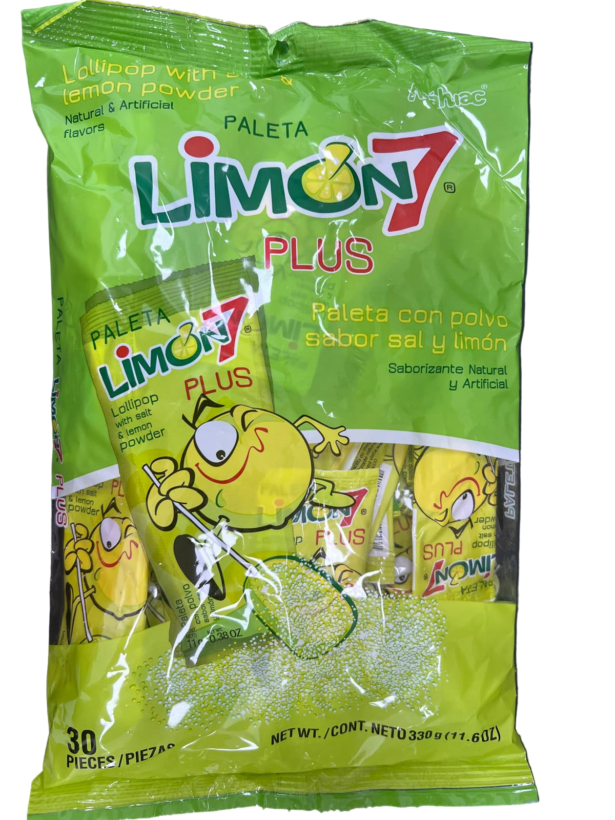 Anahuac Paleta Limon 7 Plus Bolsa 11g/24/30pc