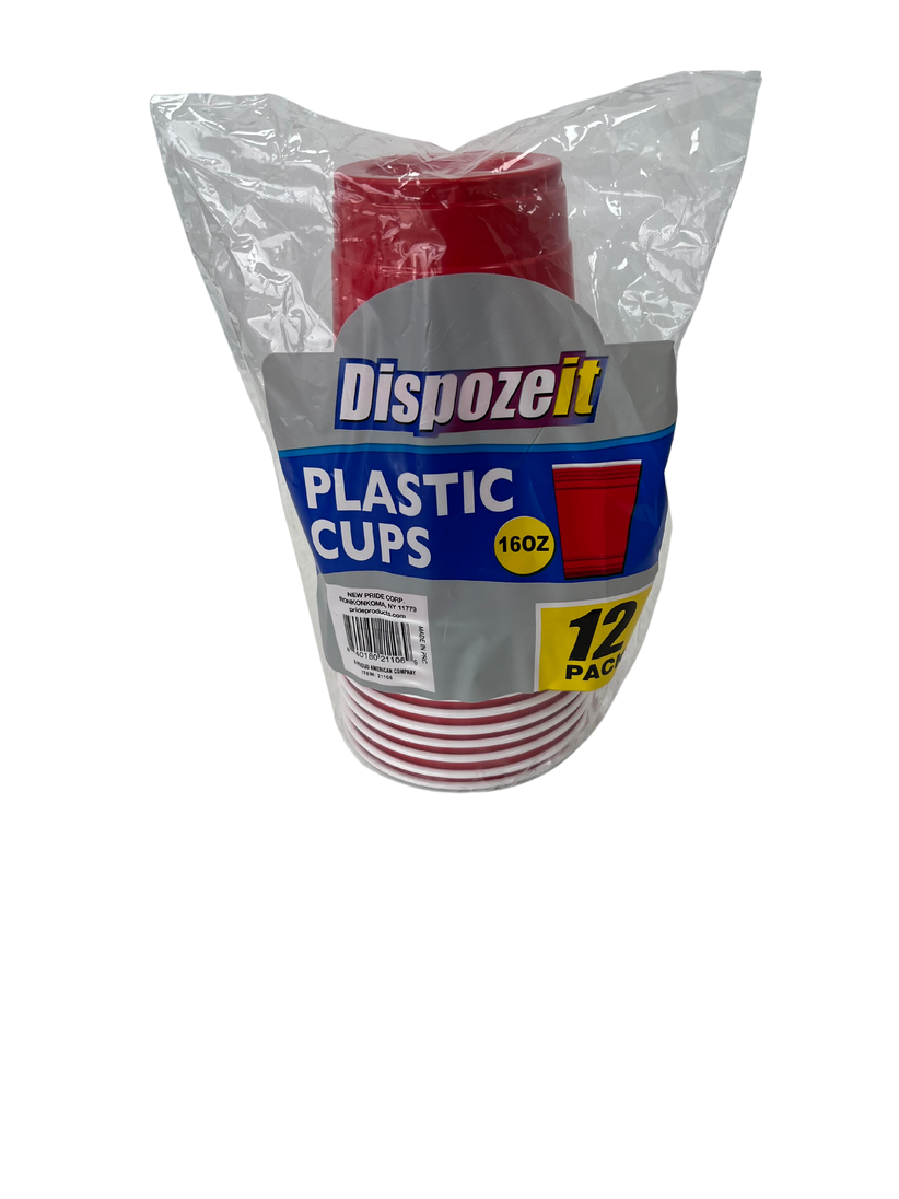 DISPOZEIT 36/12CT CUP RED/WHITE 16oz