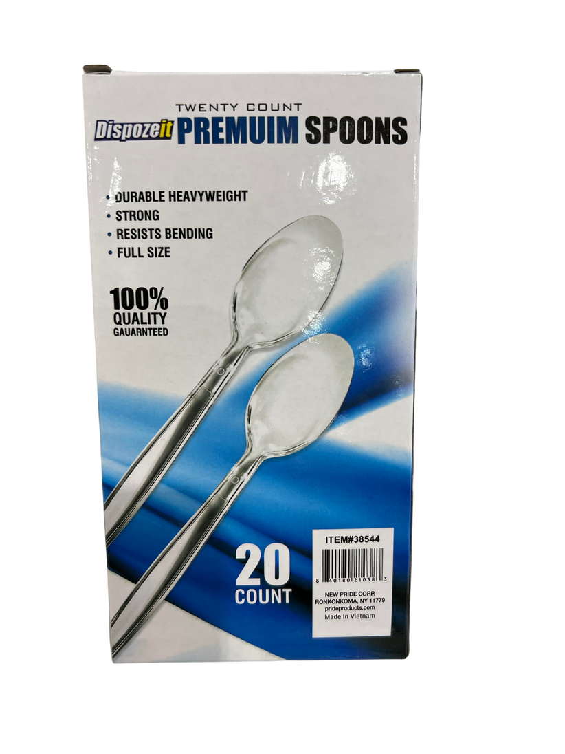 DISPOZEIT PLASTIC CUTLERY SPOON 20 CT HEAVY