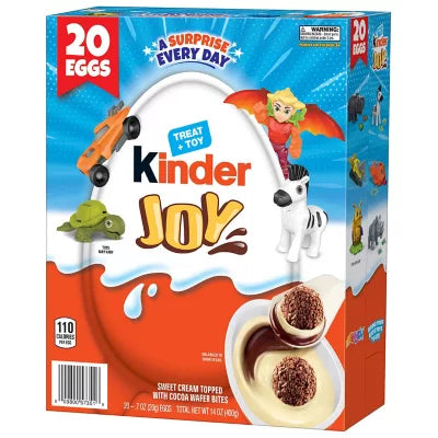 KINDER JOY EGGS MADE IN USA 1 20CT NET WT .7OZ 20g
