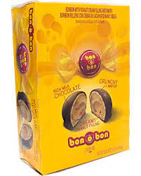 Bon-o-Bon Yellow Leche with Peanut Cream Filling 30/15gr 12PB                                                                                                                Creamy Peanut Filing30/12pc