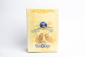 Bon O Bon
White Chocolate                                                                                                                        Creamy Peanut Filing
30/12pc