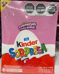 Kinder Sorpresa Rosa 12pc