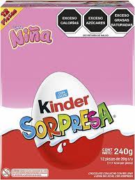 Kinder Sorpresa Para Nina 12pc