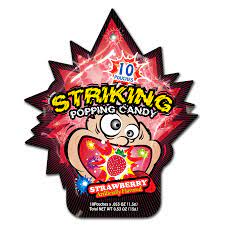 Strikin Popping Candy Strawberry 4/12pc