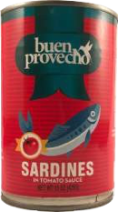 Buen Provecho SARDINES in Tomato Sauce 24/15 oz