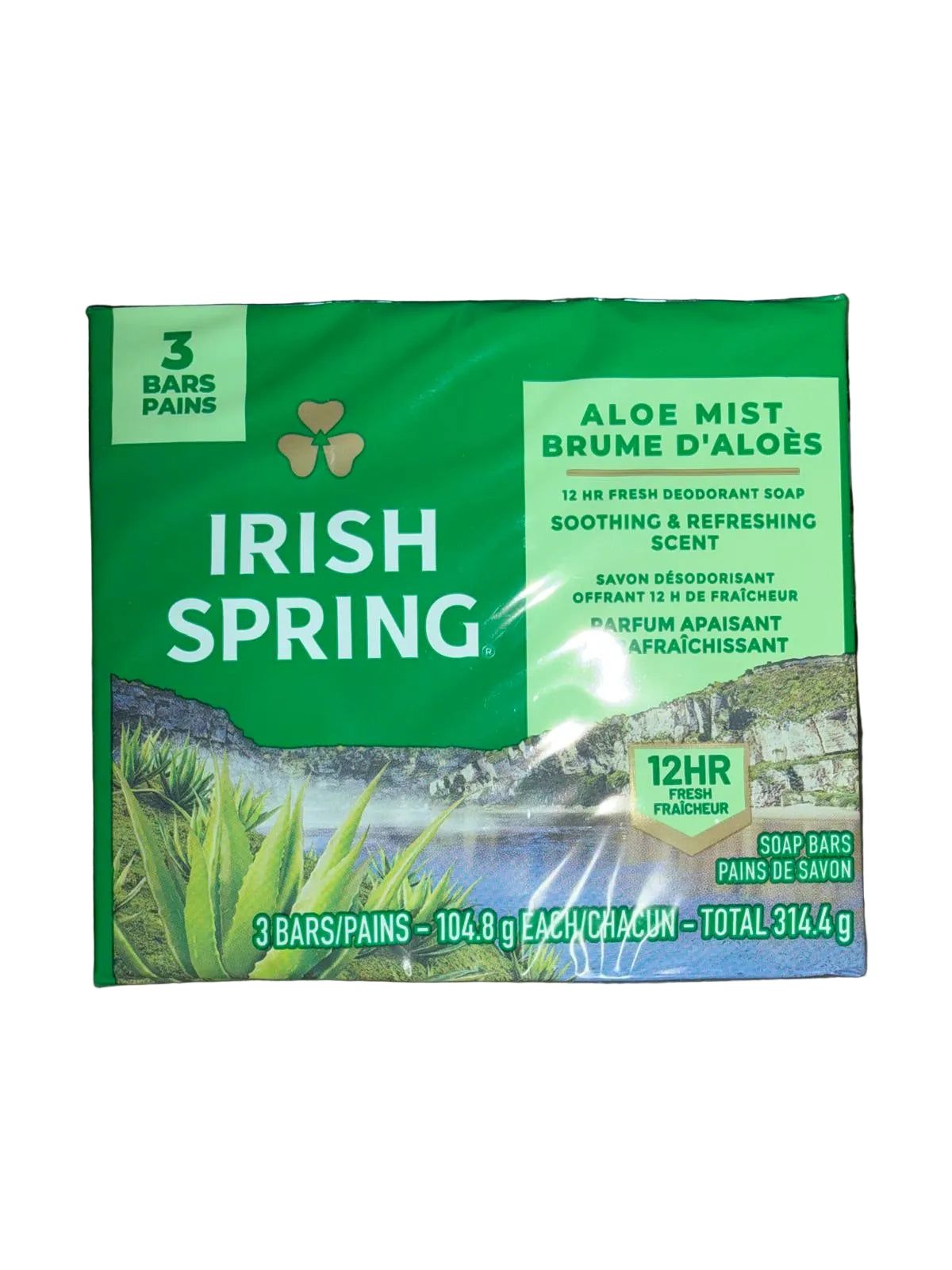 Irish Spring Bar Soap Aloe Vera 3pk/3.7oz