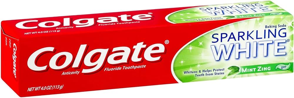 COLGATE TOOTHPASTE SPARKLING WHITE MINT ZING 4oz