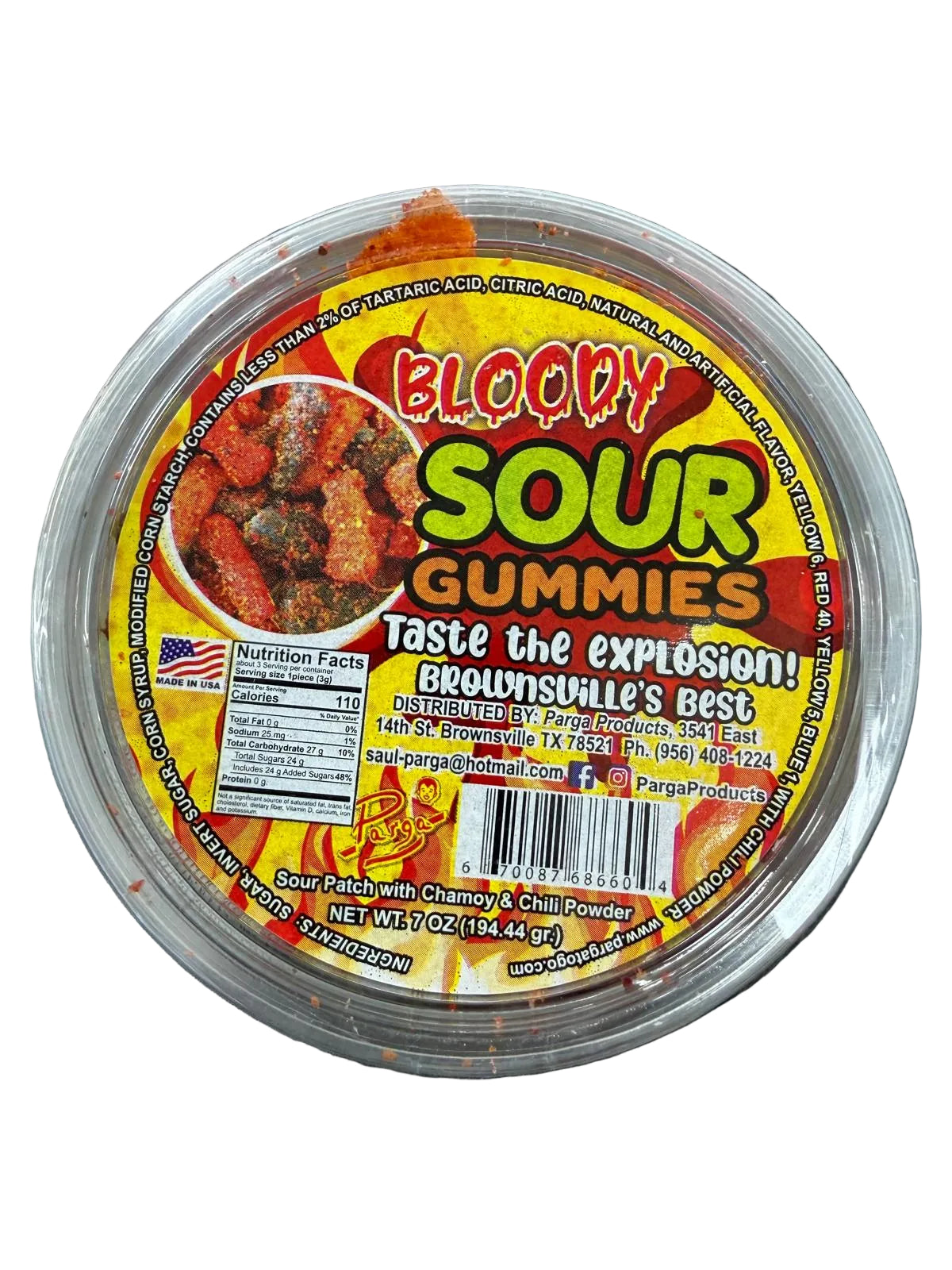 Bloody Sour Gummies Rim 7oz