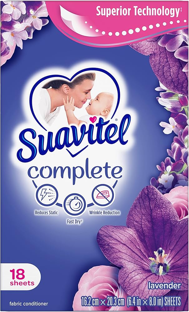 Suavitel Dryer Sheet Fabric 18 Sheets Lavendar