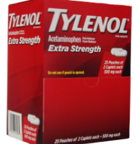 TYLENOL CAPLETS 2 CT EXTRA STRENGHT BOX 25/2/500 mg