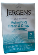 Jergens Bar Soap Refreshing Fresh N Crisp 3oz 2pk
