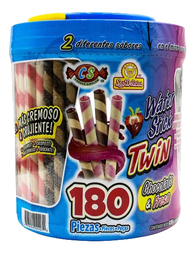 Las Delicias Wafer Stick 6/180pc Choco-Fresa