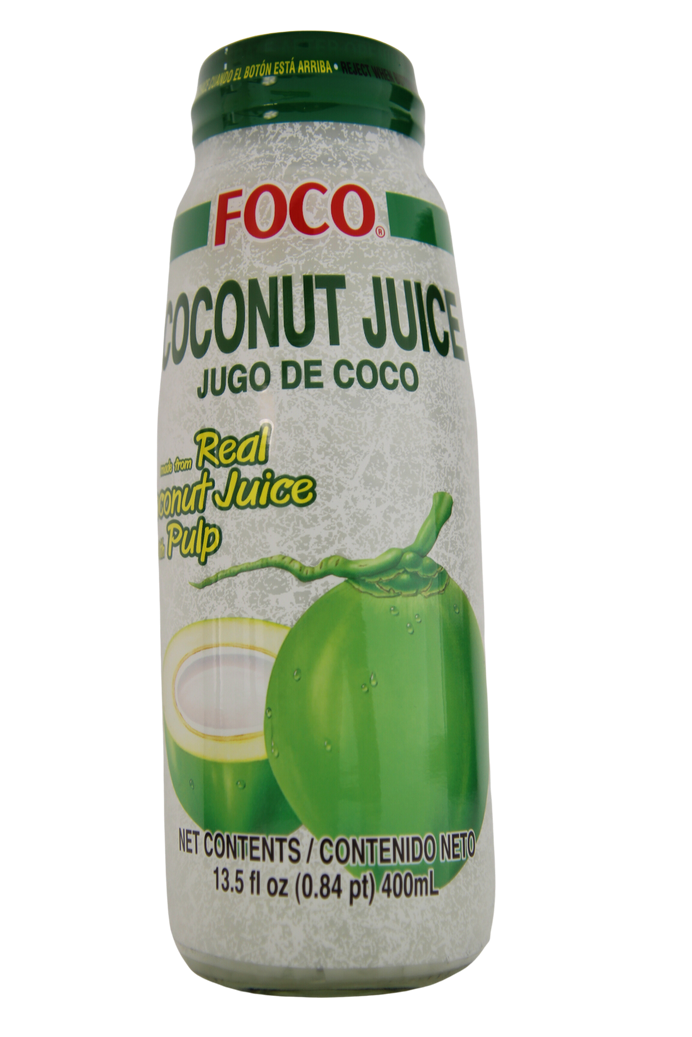 Foco Coconut Glass Bottle 12/13.5fl oz.