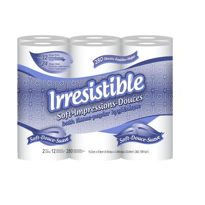 IRRESISTIBLE BATH TISSUE DOUCE SUAVE 12RL