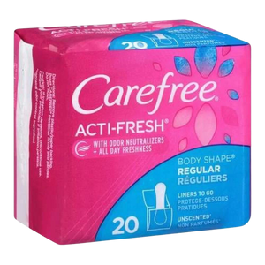 Carefree Pantiliner Actifresh Regular To Go Unscented 12/22ct