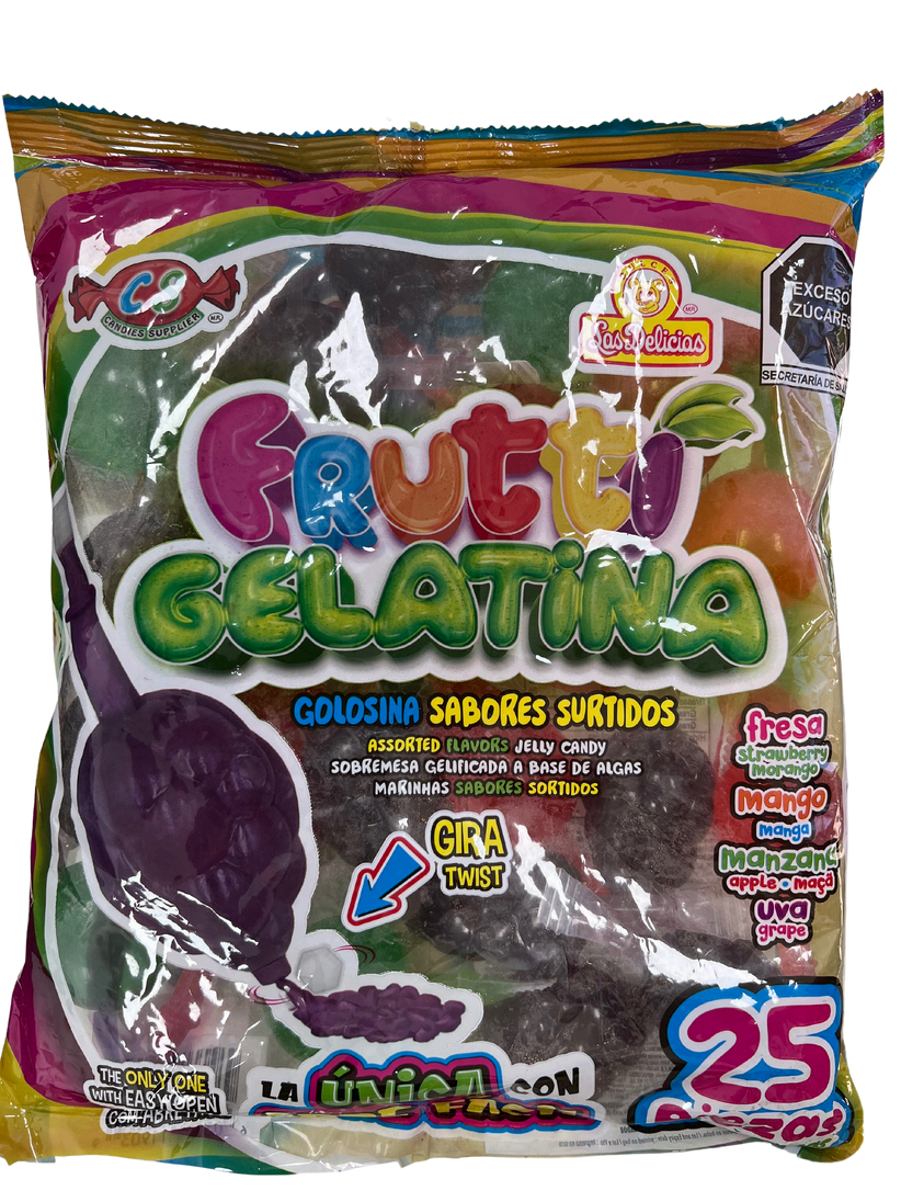 DELICIAS FRUTTI GELATINA 12/25PZ