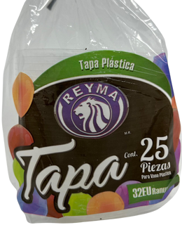 Reyma Tapa De Plastico c/Ranura 32OZ 20/25PZ