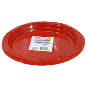 Dispozeit Plastic Red Plate 6ct