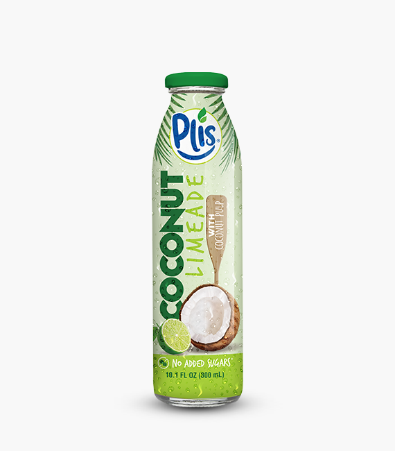 Ricky Joy Plis Coconut Lemonade with Coconut pulp bottle 12/10.1 fl oz