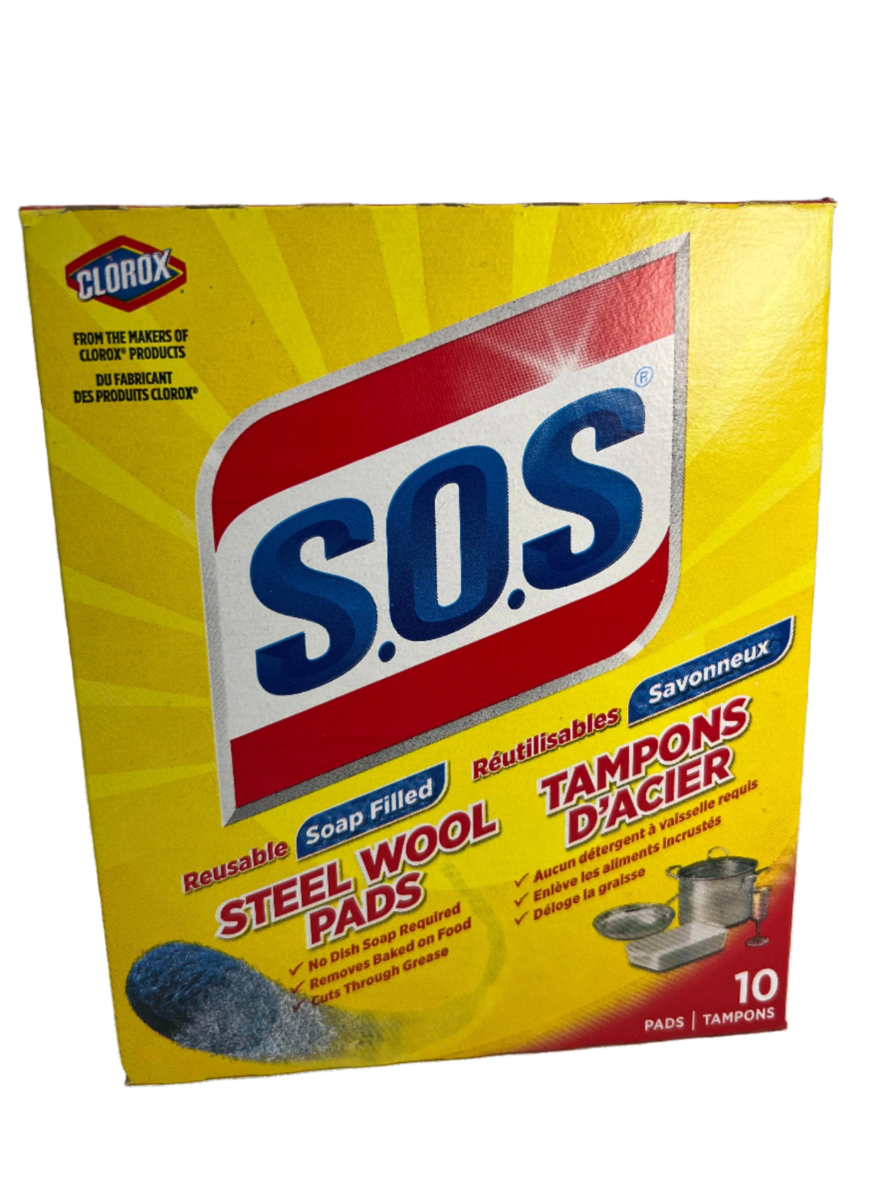 SOS  Soap Pads  10ct Steel Wool