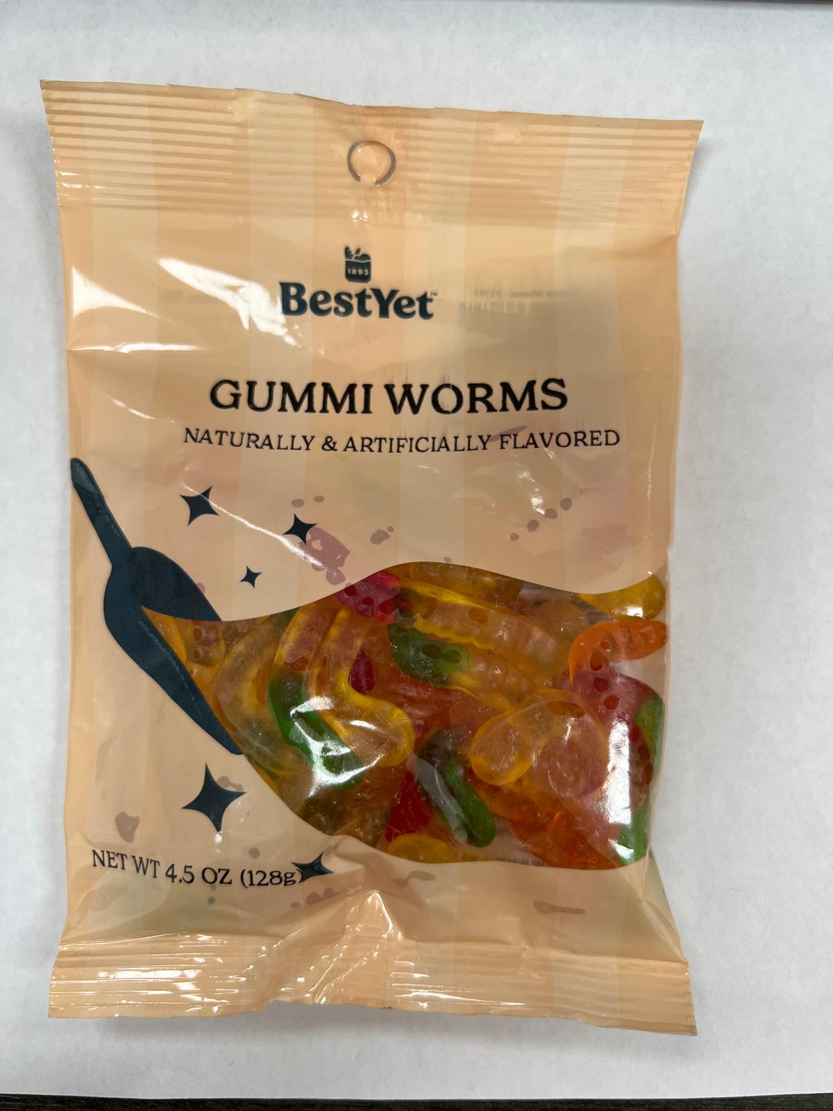 BEST YET GUMMI WORMS 12/4.5 OZ