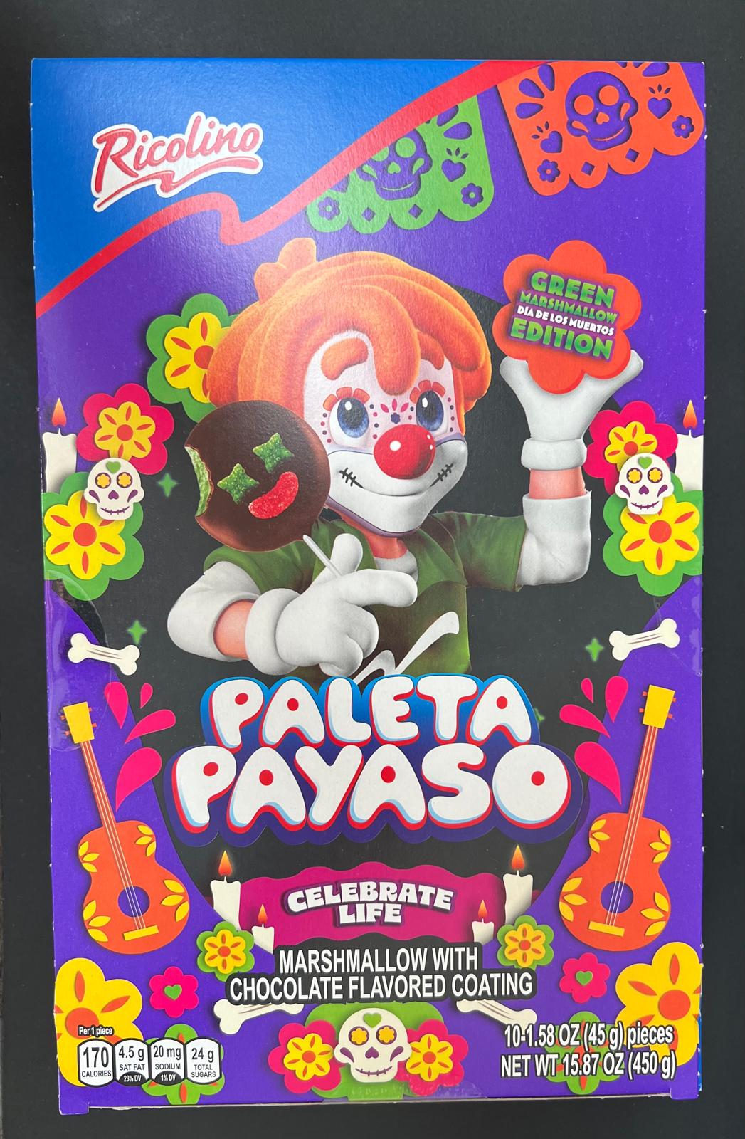 Paleta Payaso Halloween Seasonal 6/10pz