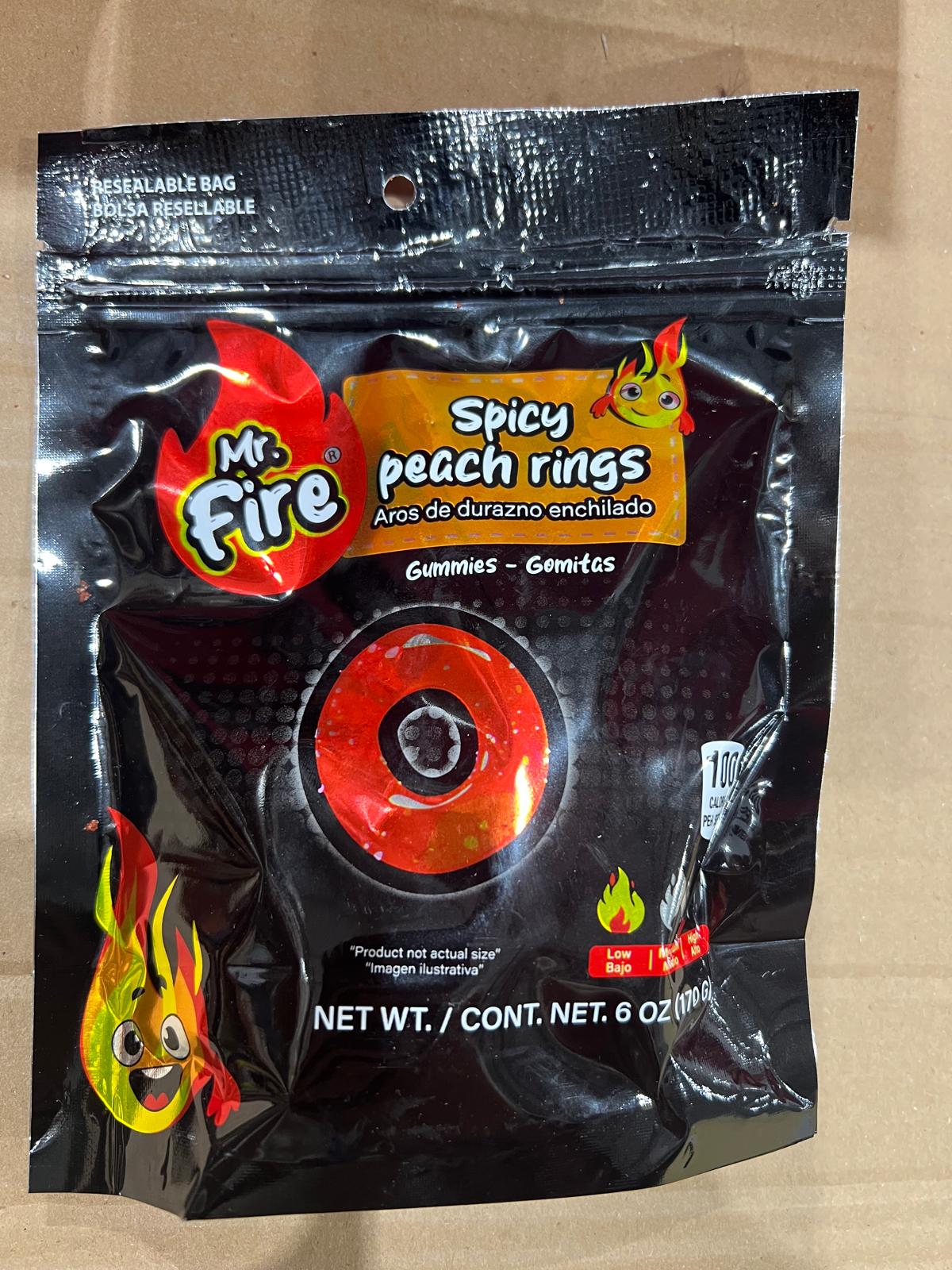 Mr Fire Spicy Peach Rings 12/6oz