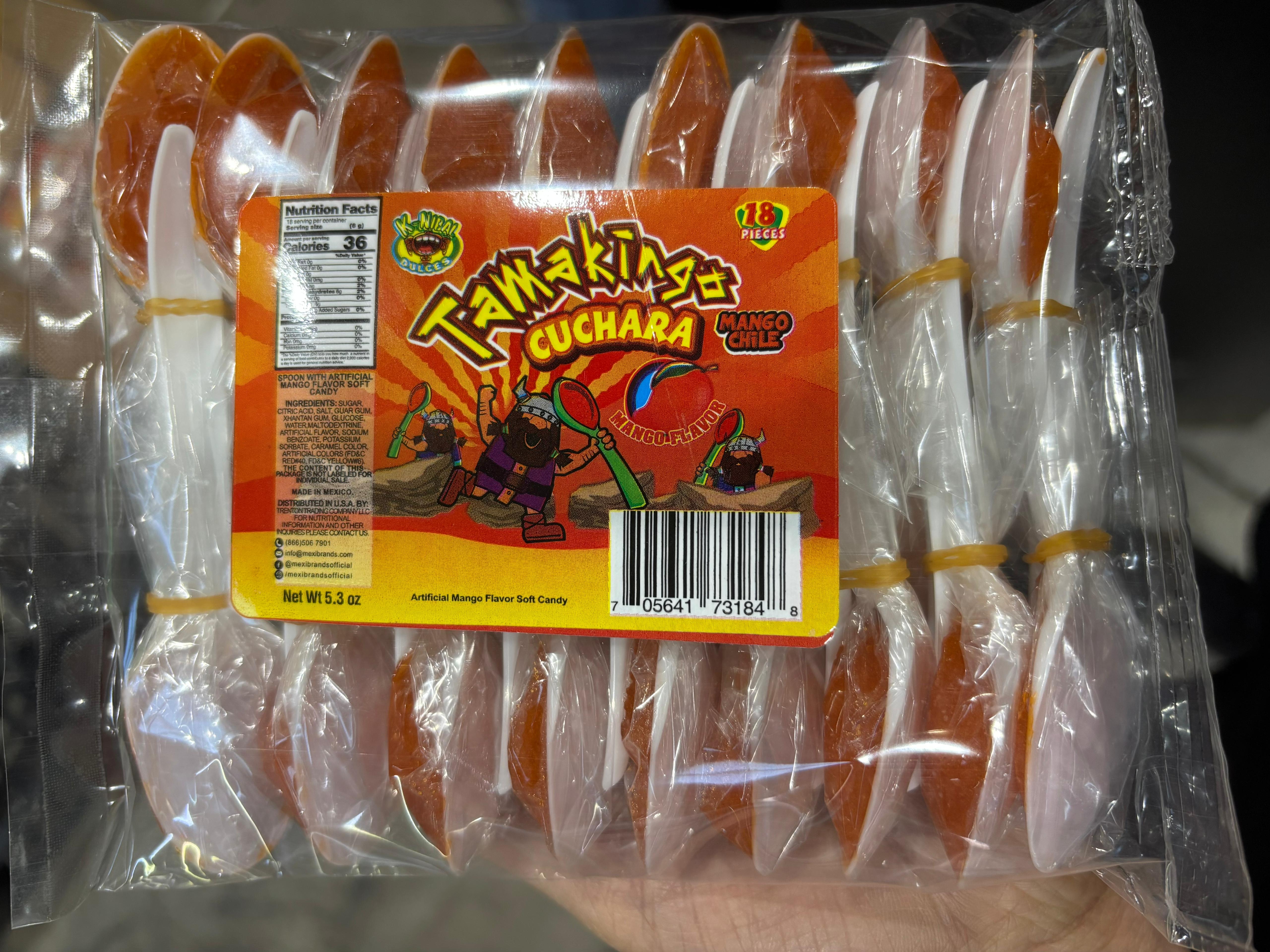 Tamakingo Spoon Cuchara Mango Flavor 24/18ct