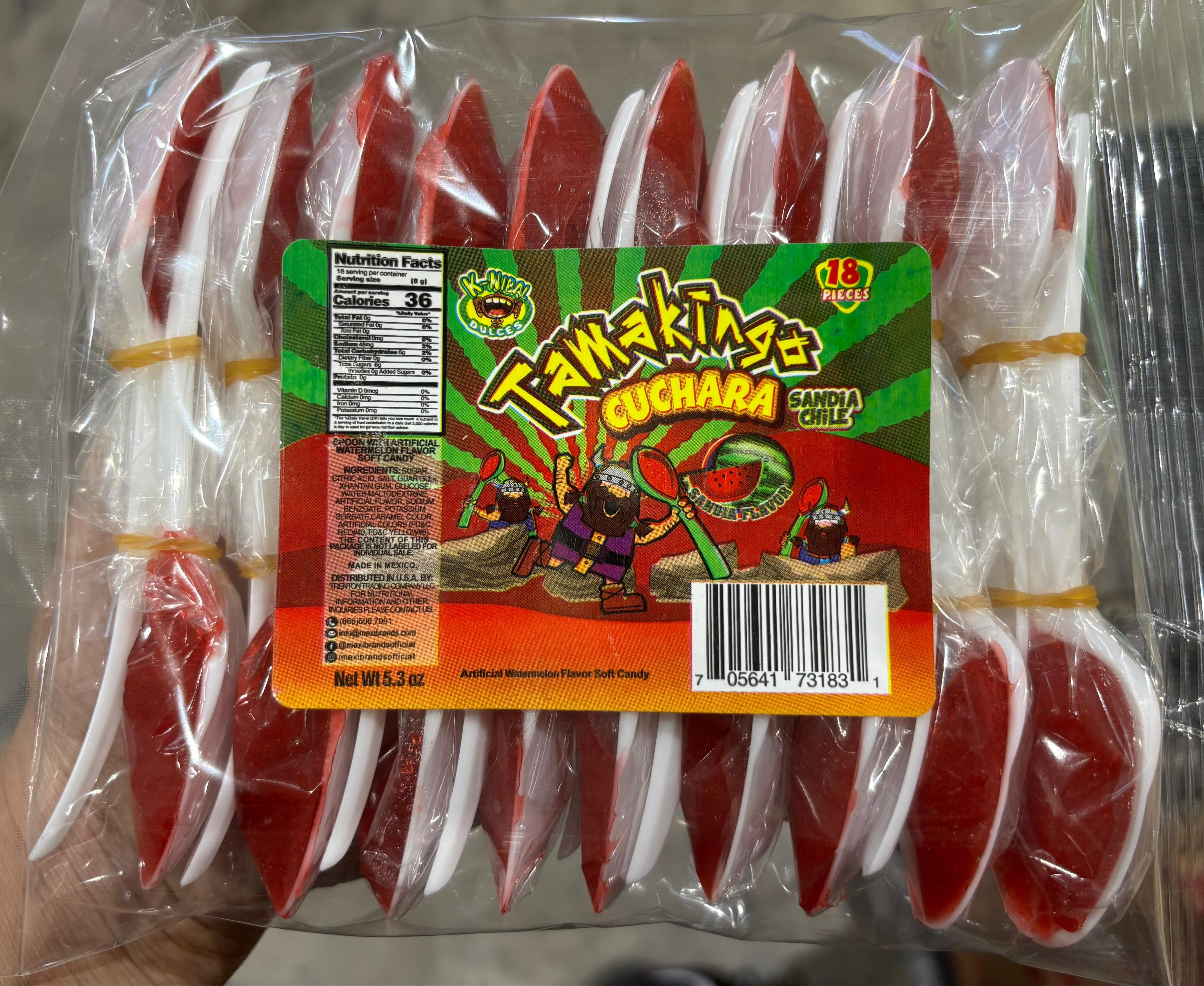 Tamakingo Spoon Cachara Watermelon Flavor 24/18ct