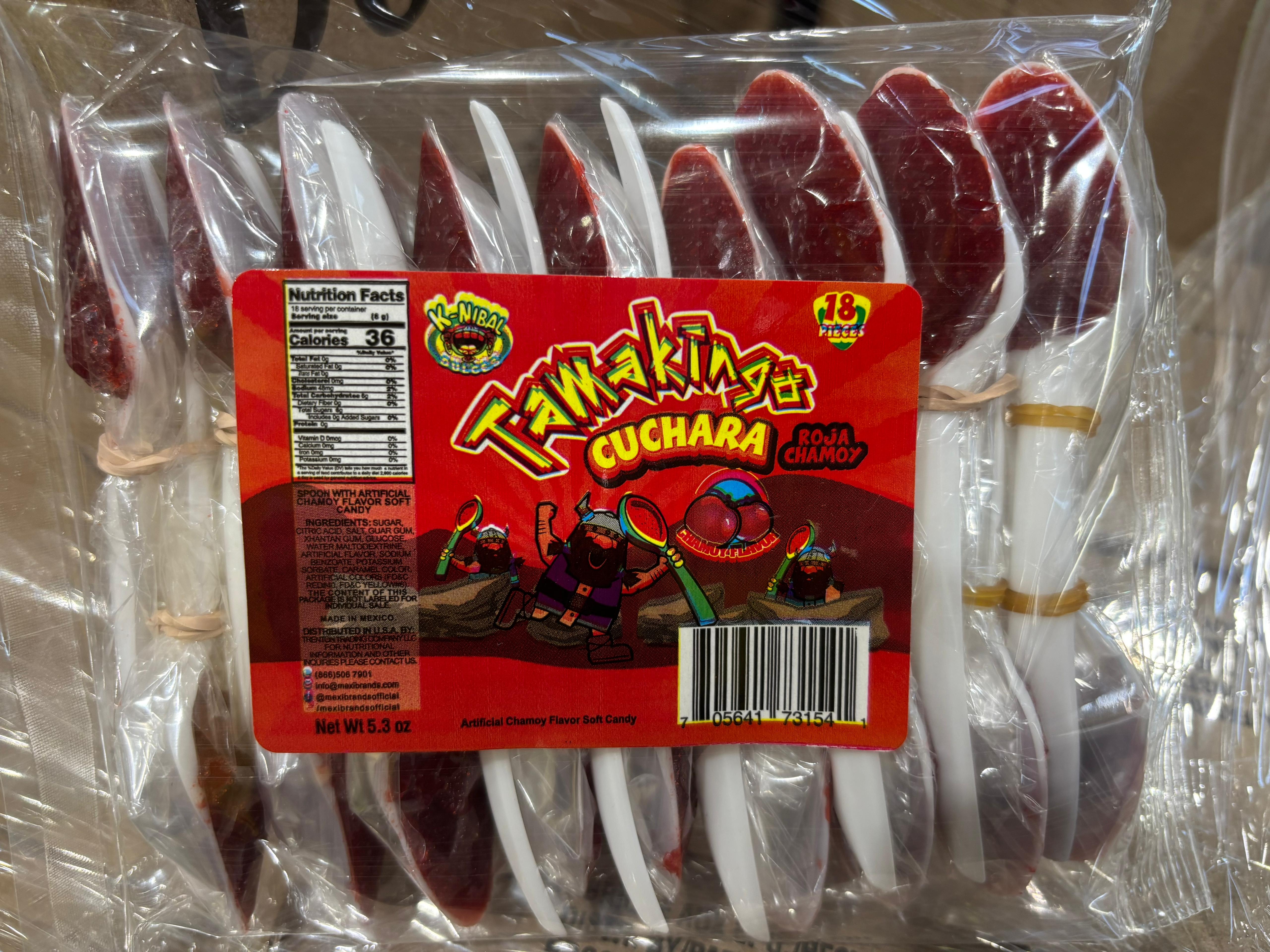 Tamakingo Cuchara Roja Chamoy 24/18ct