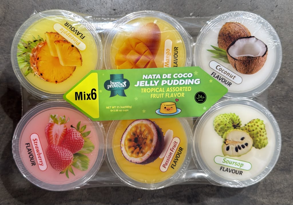 Buen Provecho Fruit Jelly Pudding Tropical Assorted 12/23.3oz/6pc