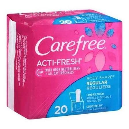 CAREFREE ACTI FRESH BODY SHAPE REGULAR UNCENTED 12/20