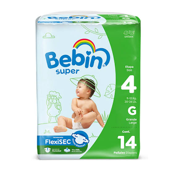 BEBIN SUPER DIAPERS FLEXISEC LARGE 14 CT
