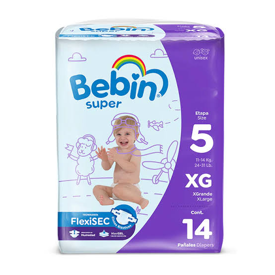 BEBIN SUPER DIAPERS FLEXISEC X LARGE 14 CT