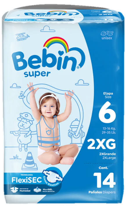 BEBIN SUPER DIAPERS FLEXISEC XXL 14 CT