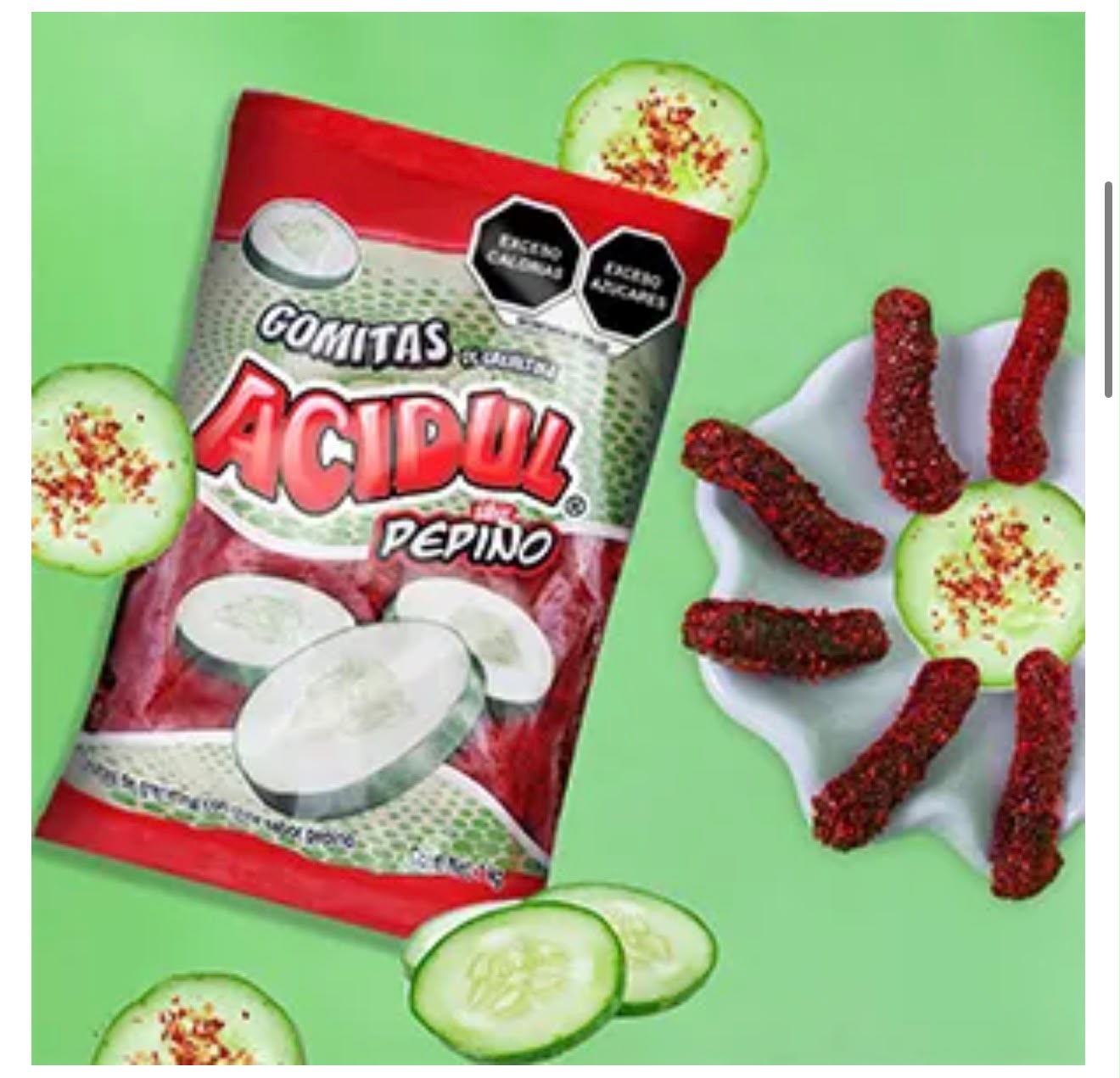 Acidul Pepino Enchilado/Spicy Gummies 100/30lbs/30pcs