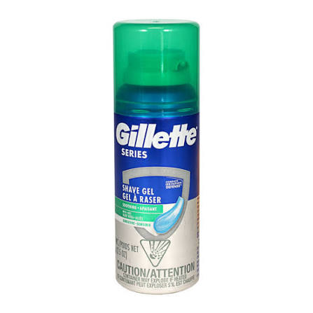 GILLETTE SHAVE GEL SENSITIVE 2.5 OZ/6 CT