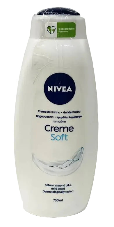 Nivea Body Wash Creme Soft N Almond 250ml /6pk