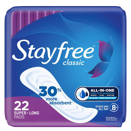 STAY FREE PADS SUPER LONG 4/22PZ