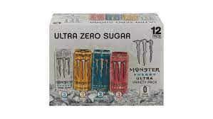 MONSTER ENERGY ULTRA ZERO SUGAR ZERO,GOLD, FIESTA MANGO, ROSA 12PK/16OZ